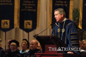 Fry spoke about Drexel's partnership with the Academy of Natural Sciences at Convocation 2011. 