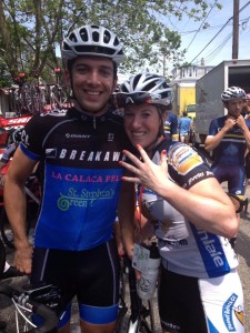 Dave Casale and Victoria Hanks began cycling together while they studied at Drexel. After dating for seven years, Casale proposed to Hanks between the women’s and men’s races at the Philly Cycling Classic June 2.
