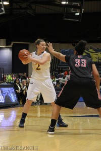 Senior forward Abby Redick recorded a triple-double in Drexel’s 89-49 win over The College of William & Mary Jan. 16 in Williamsburg, Va.