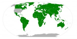 Photo Courtesy Canuckguy/Wikipedia The countries shaded in green are those that have adopted the metric system.