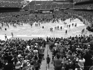 The scene at Soldier Field in Chicago as the Chicago Blackhawks celebrated their third Stanley Cup win in the past six years, all with the same nucleus of talent. (Carly Helfand - The Triangle)