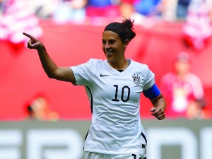 Delran, N.J., native Carli Lloyd was the USWNT's hero on July 5. (Getty Images)