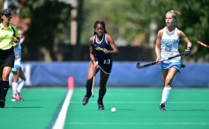 Photo Courtesy Drexeldragons.com Junior Idrienne Walker tracks down the ball earlier this season in a matchup against the University of North Carolina. Last weekend, the Dragons swept their competition, taking two straight wins over Northeastern University and RIder University.